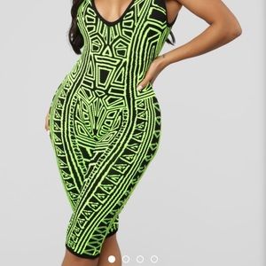 Bright As the Night Short Romper- Neon green/black